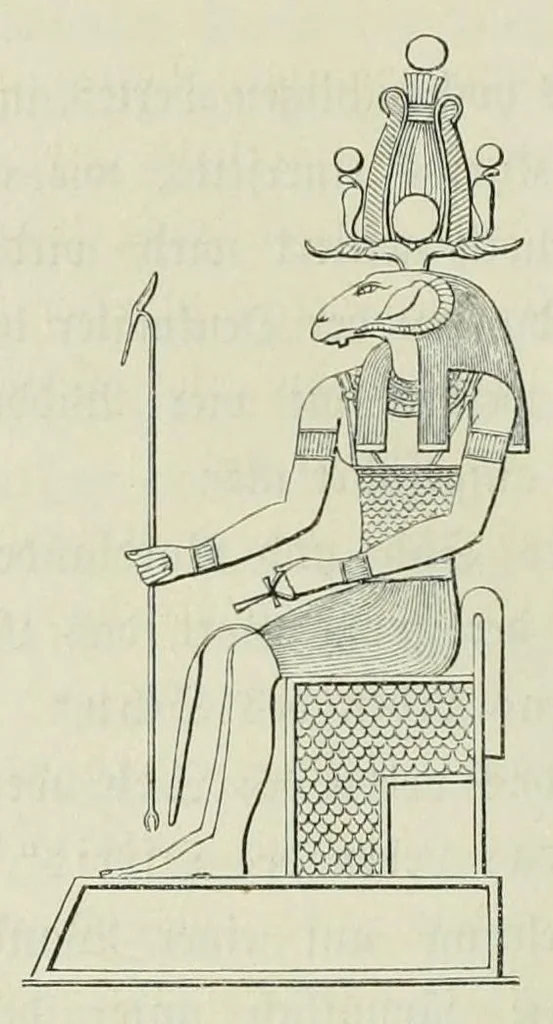 An illustration from Religion und Mythologie der alten Aegypter : nach den Denkmälern, 1890, leaf 328