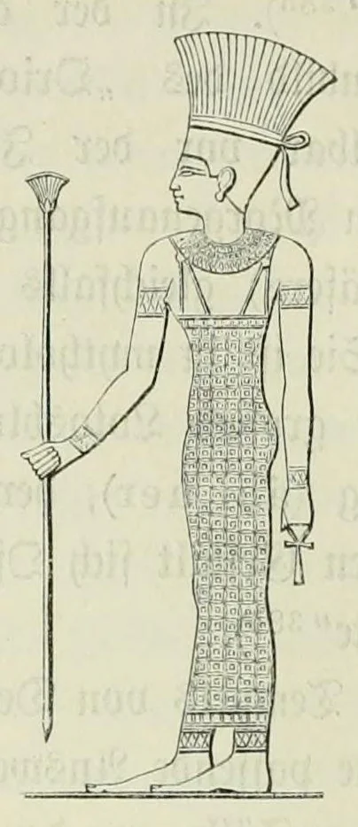 An illustration from Religion und Mythologie der alten Aegypter : nach den Denkmälern, 1890, leaf 336