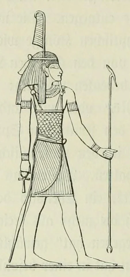 An illustration from Religion und Mythologie der alten Aegypter : nach den Denkmälern, 1890, leaf 456