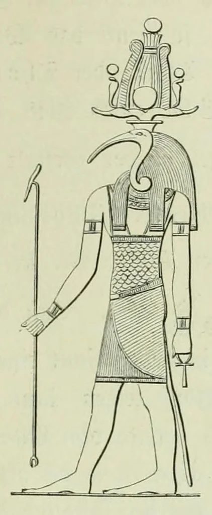 An illustration from Religion und Mythologie der alten Aegypter : nach den Denkmälern, 1890, leaf 473