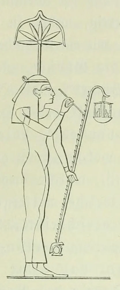 An illustration from Religion und Mythologie der alten Aegypter : nach den Denkmälern, 1890, leaf 507