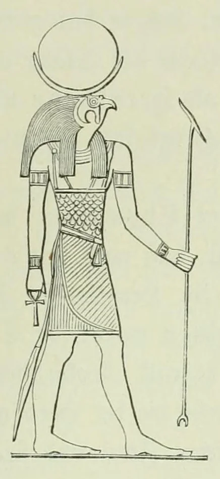 An illustration from Religion und Mythologie der alten Aegypter : nach den Denkmälern, 1890, leaf 527