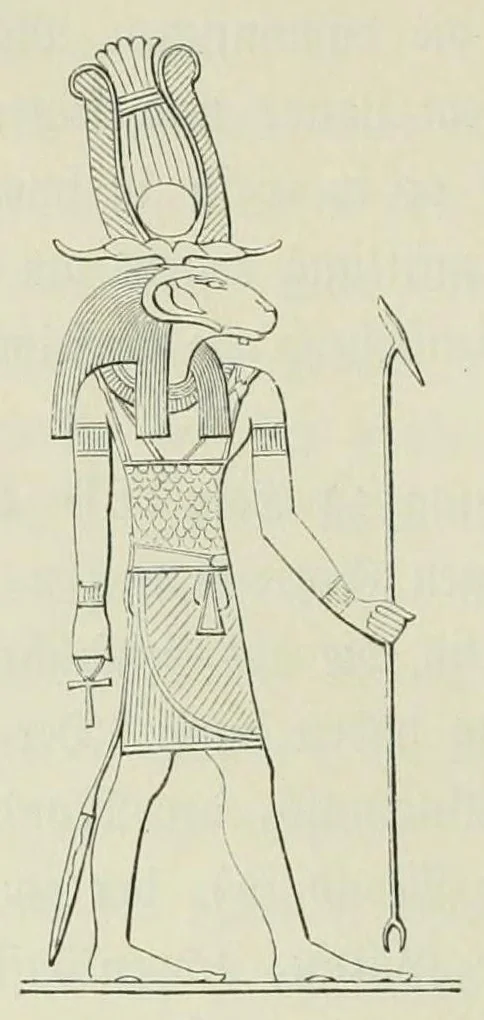 An illustration from Religion und Mythologie der alten Aegypter : nach den Denkmälern, 1890, leaf 536