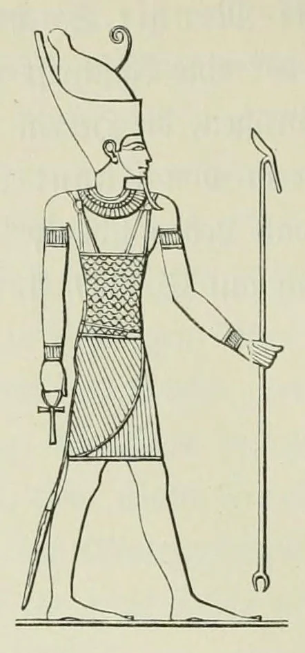 An illustration from Religion und Mythologie der alten Aegypter : nach den Denkmälern, 1890, leaf 542
