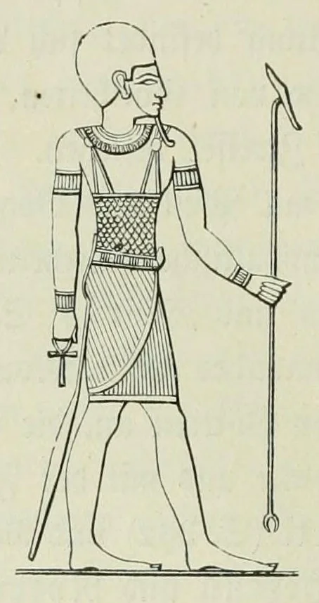 An illustration from Religion und Mythologie der alten Aegypter : nach den Denkmälern, 1890, leaf 560