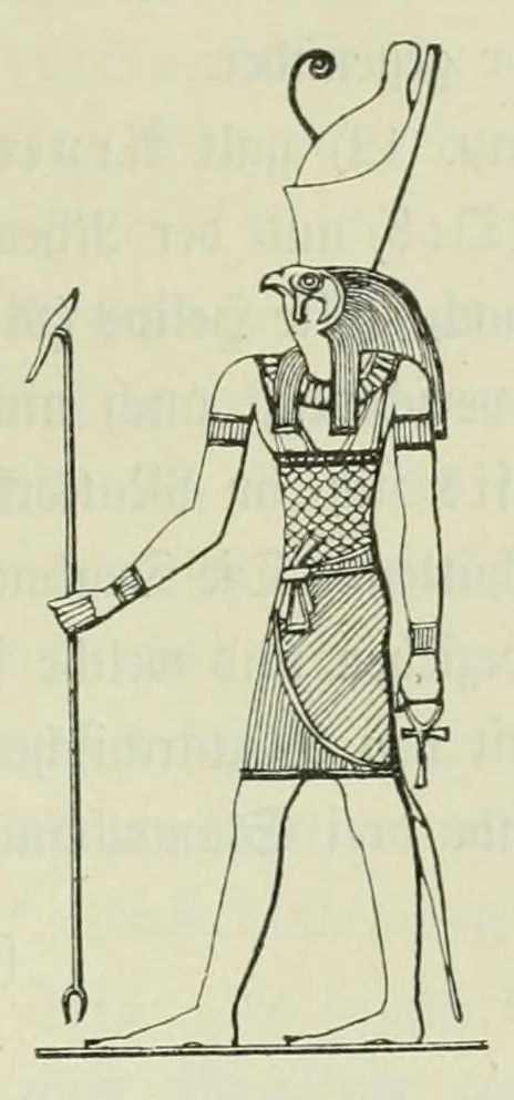 An illustration from Religion und Mythologie der alten Aegypter : nach den Denkmälern, 1890, leaf 563