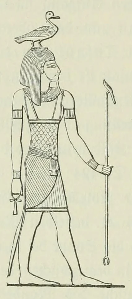 An illustration from Religion und Mythologie der alten Aegypter : nach den Denkmälern, 1890, leaf 610