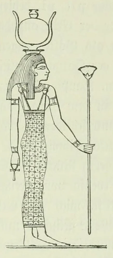 An illustration from Religion und Mythologie der alten Aegypter : nach den Denkmälern, 1890, leaf 637