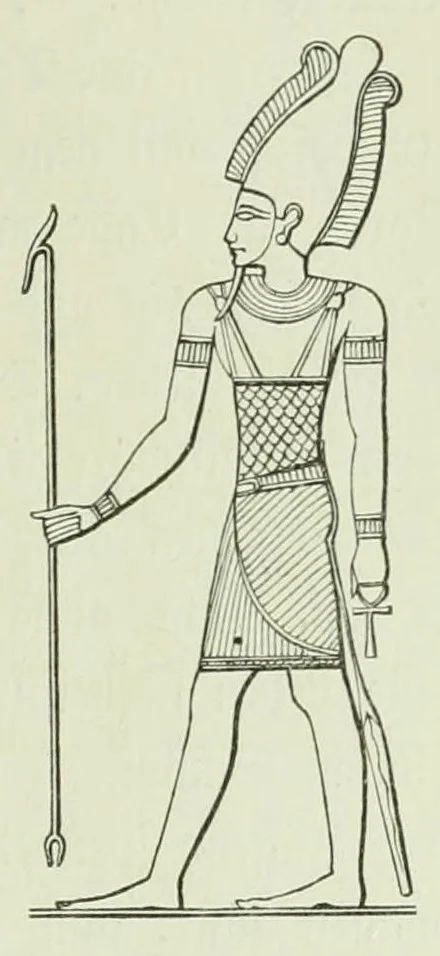 An illustration from Religion und Mythologie der alten Aegypter : nach den Denkmälern, 1890, leaf 645
