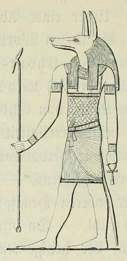 An illustration from Religion und Mythologie der alten Aegypter : nach den Denkmälern, 1890, leaf 704
