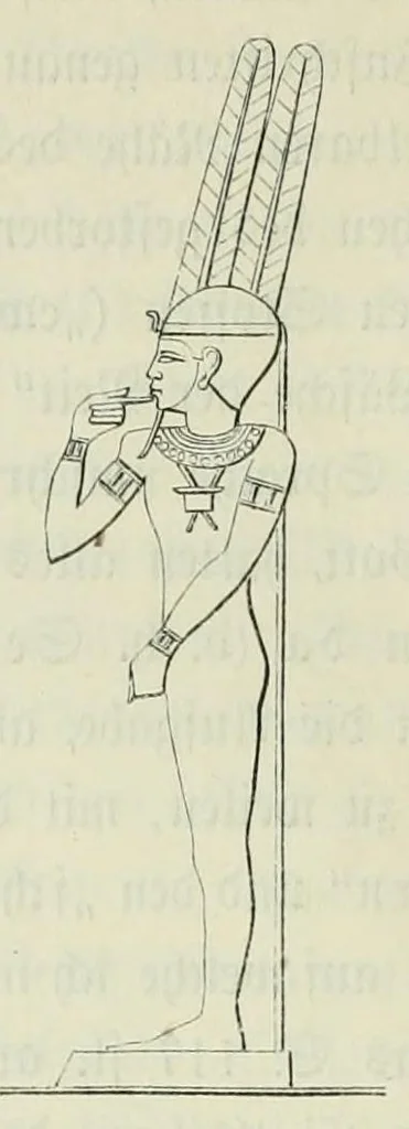 An illustration from Religion und Mythologie der alten Aegypter : nach den Denkmälern, 1890, leaf 708