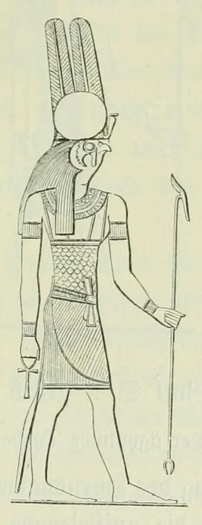 An illustration from Religion und Mythologie der alten Aegypter : nach den Denkmälern, 1890, leaf 735
