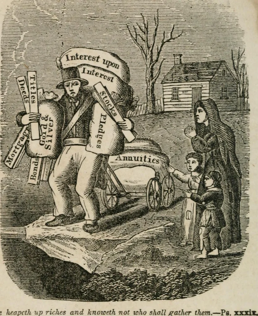 An illustration from Religious allegories : being a series of emblematic engravings, with written explanations, miscellaneous observations, and religious reflections, designed to illustrate divine truth, in accordance with the cardinal principles of Christianity ..., 1848, leaf 123