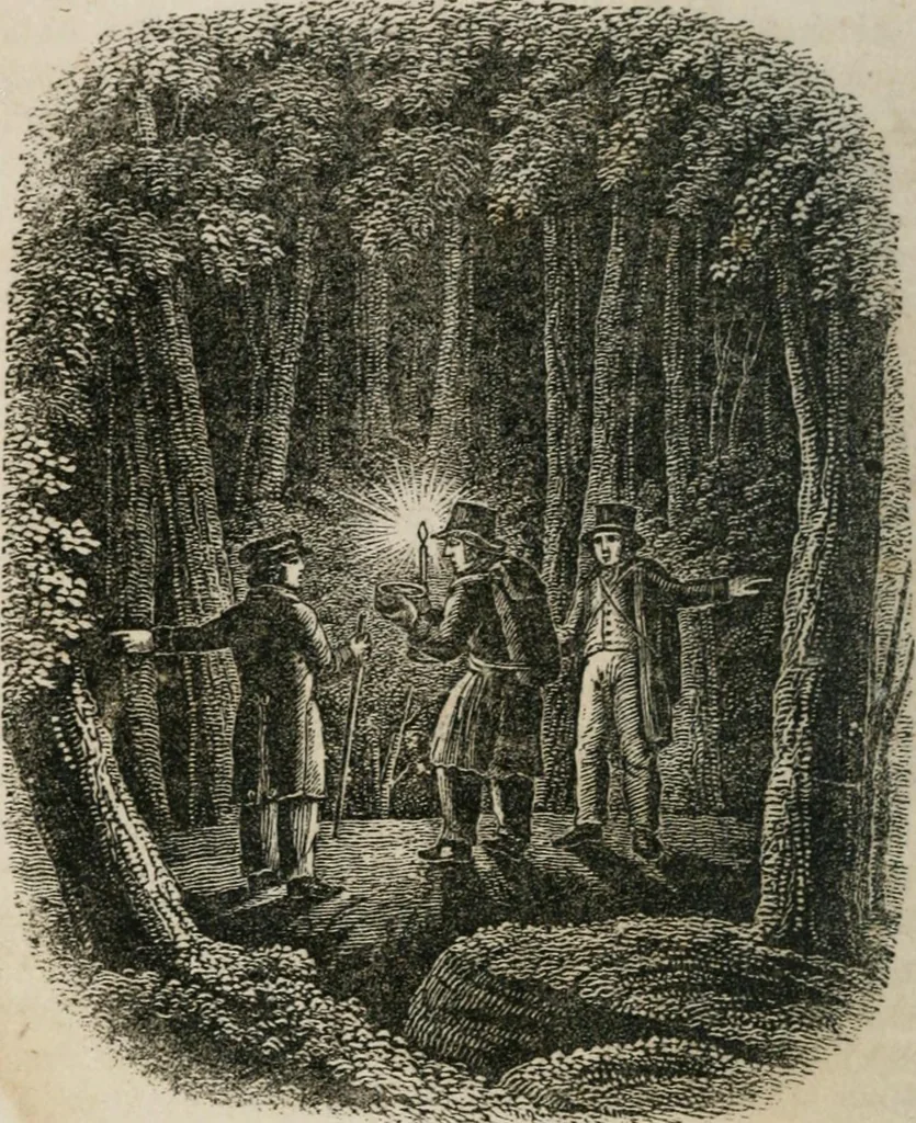 An illustration from Religious allegories : being a series of emblematic engravings, with written explanations, miscellaneous observations, and religious reflections, designed to illustrate divine truth, in accordance with the cardinal principles of Christianity ..., 1848, leaf 21