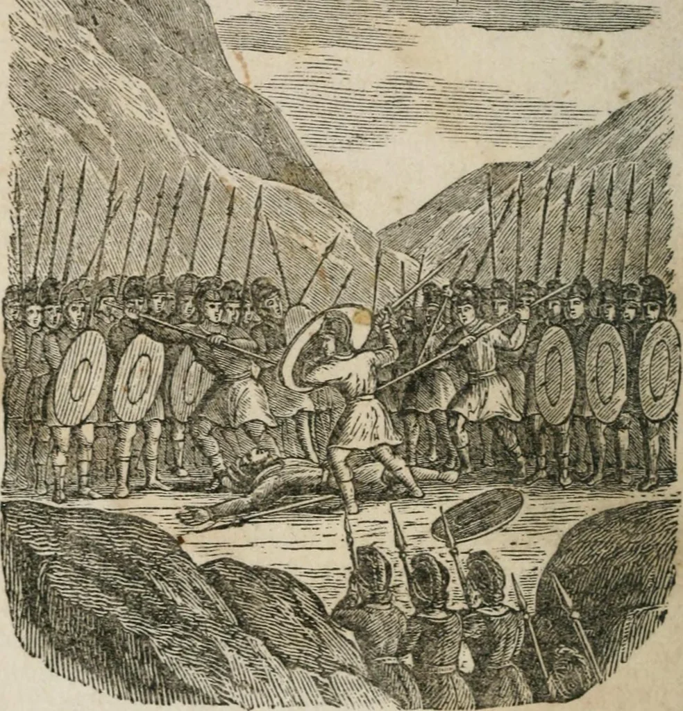 An illustration from Religious allegories : being a series of emblematic engravings, with written explanations, miscellaneous observations, and religious reflections, designed to illustrate divine truth, in accordance with the cardinal principles of Christianity ..., 1848, leaf 39