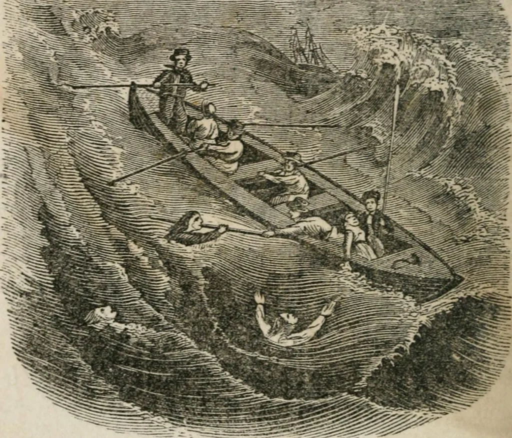 An illustration from Religious allegories : being a series of emblematic engravings, with written explanations, miscellaneous observations, and religious reflections, designed to illustrate divine truth, in accordance with the cardinal principles of Christianity ..., 1848, leaf 51