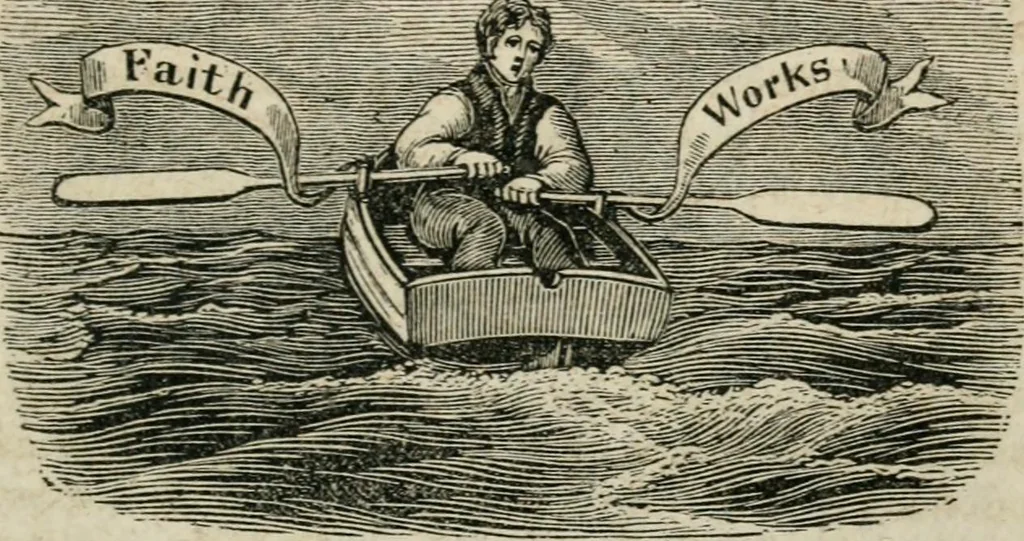 An illustration from Religious allegories : being a series of emblematic engravings, with written explanations, miscellaneous observations, and religious reflections, designed to illustrate divine truth, in accordance with the cardinal principles of Christianity, 1848, leaf 134