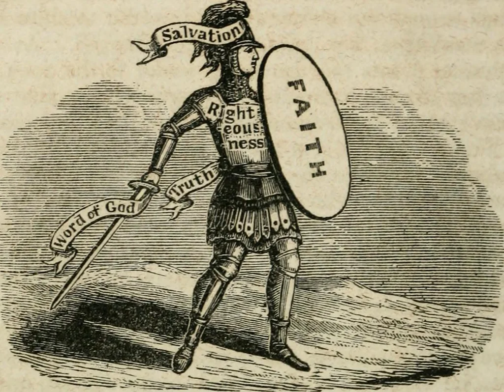 An illustration from Religious allegories : being a series of emblematic engravings, with written explanations, miscellaneous observations, and religious reflections, designed to illustrate divine truth, in accordance with the cardinal principles of Christianity, 1848, leaf 35