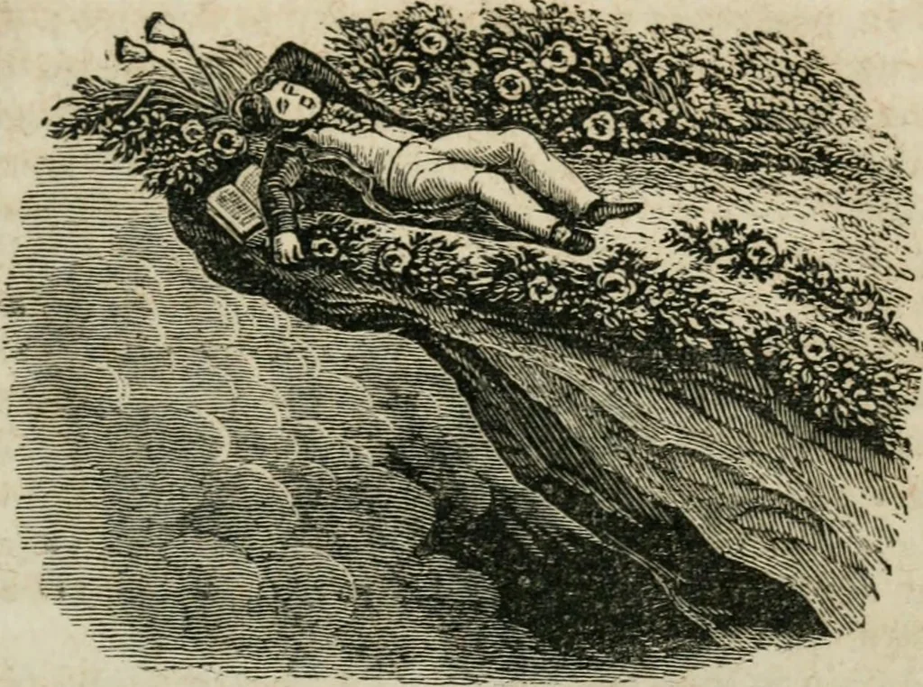 An illustration from Religious allegories : being a series of emblematic engravings, with written explanations, miscellaneous observations, and religious reflections, designed to illustrate divine truth, in accordance with the cardinal principles of Christianity, 1848, leaf 86