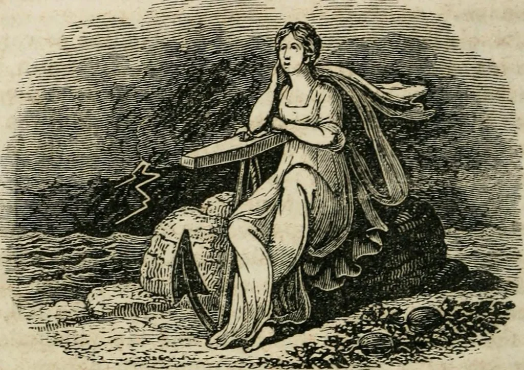 An illustration from Religious allegories : being a series of emblematic engravings, with written explanations, miscellaneous observations, and religious reflections, designed to illustrate divine truth, in accordance with the cardinal principles of Christianity, 1848, leaf 95
