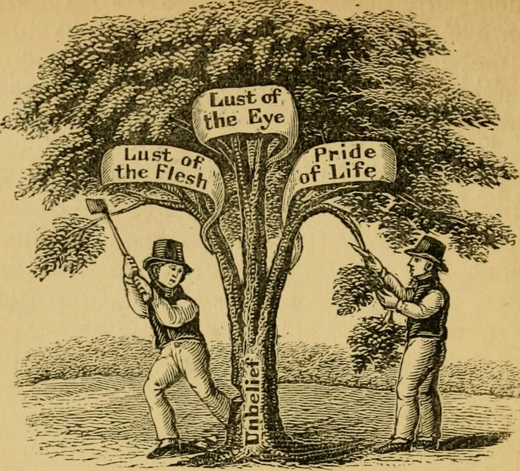 An illustration from Religious emblems and allegories : a series of engravings, with suitable letter-press, designed to illustrate divine truth, 1868, leaf 101
