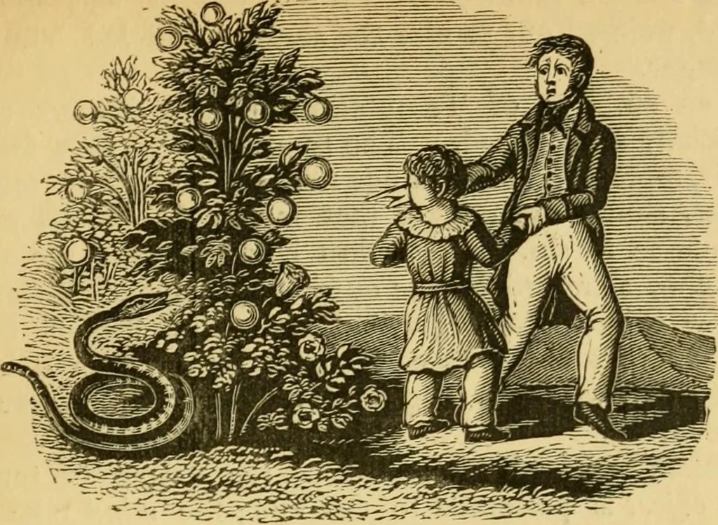 An illustration from Religious emblems and allegories : a series of engravings, with suitable letter-press, designed to illustrate divine truth, 1868, leaf 128