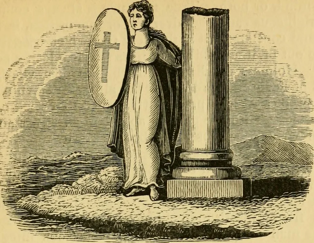 An illustration from Religious emblems and allegories : a series of engravings, with suitable letter-press, designed to illustrate divine truth, 1868, leaf 132