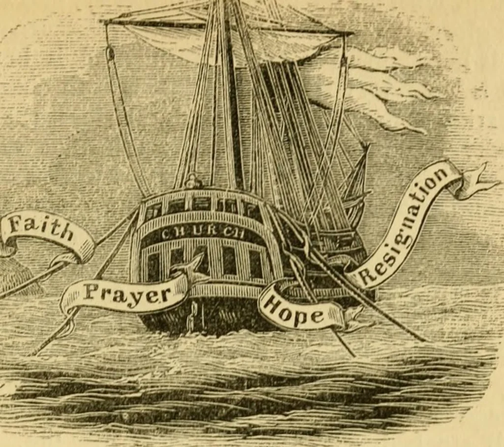 An illustration from Religious emblems and allegories : a series of engravings, with suitable letter-press, designed to illustrate divine truth, 1868, leaf 134