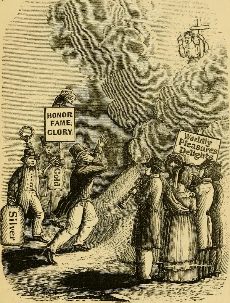 An illustration from Religious emblems and allegories : a series of engravings, with suitable letter-press, designed to illustrate divine truth, 1868, leaf 140