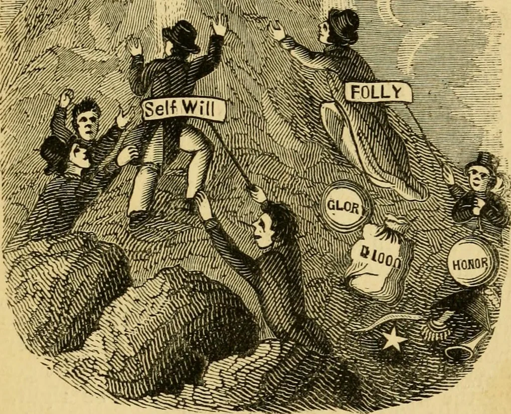 An illustration from Religious emblems and allegories : a series of engravings, with suitable letter-press, designed to illustrate divine truth, 1868, leaf 180