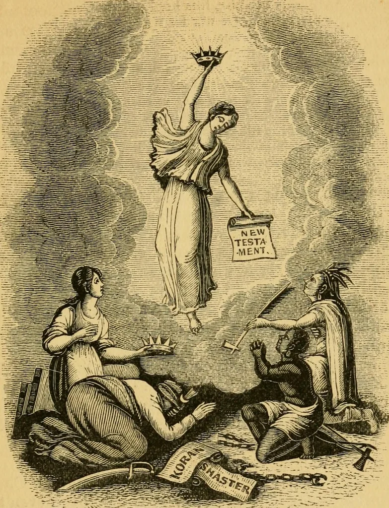 An illustration from Religious emblems and allegories : a series of engravings, with suitable letter-press, designed to illustrate divine truth, 1868, leaf 262