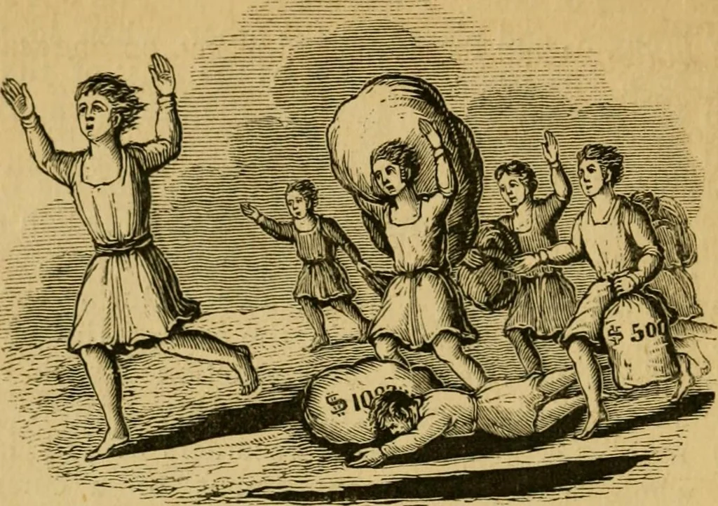 An illustration from Religious emblems and allegories : a series of engravings, with suitable letter-press, designed to illustrate divine truth, 1868, leaf 31
