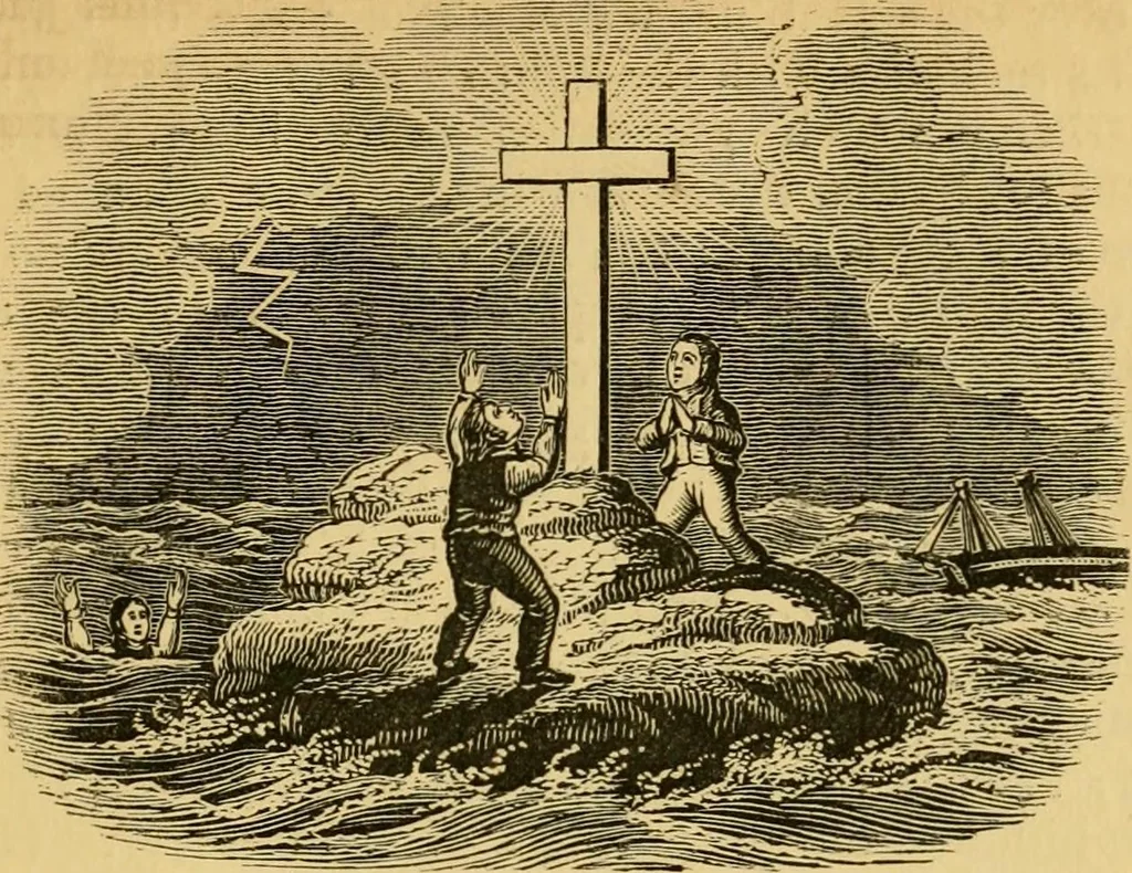 An illustration from Religious emblems and allegories : a series of engravings, with suitable letter-press, designed to illustrate divine truth, 1868, leaf 34