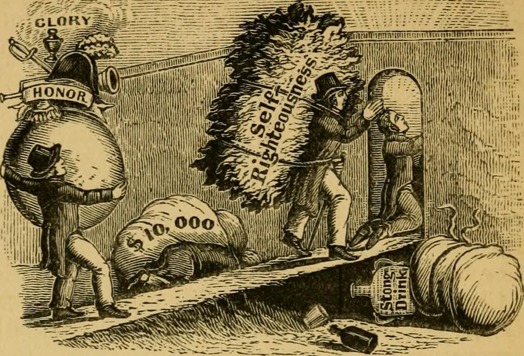 An illustration from Religious emblems and allegories : a series of engravings, with suitable letter-press, designed to illustrate divine truth, 1868, leaf 39