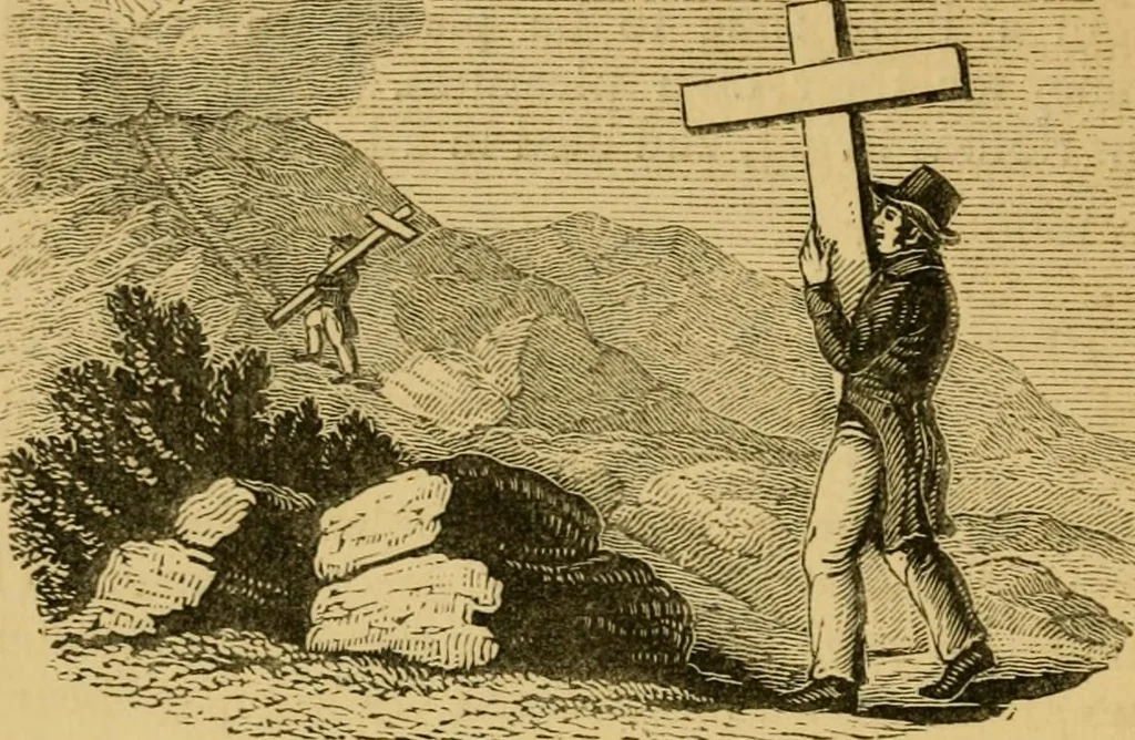 An illustration from Religious emblems and allegories : a series of engravings, with suitable letter-press, designed to illustrate divine truth, 1868, leaf 55