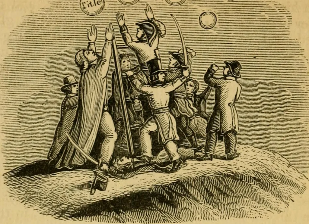 An illustration from Religious emblems and allegories : a series of engravings, with suitable letter-press, designed to illustrate divine truth, 1868, leaf 57