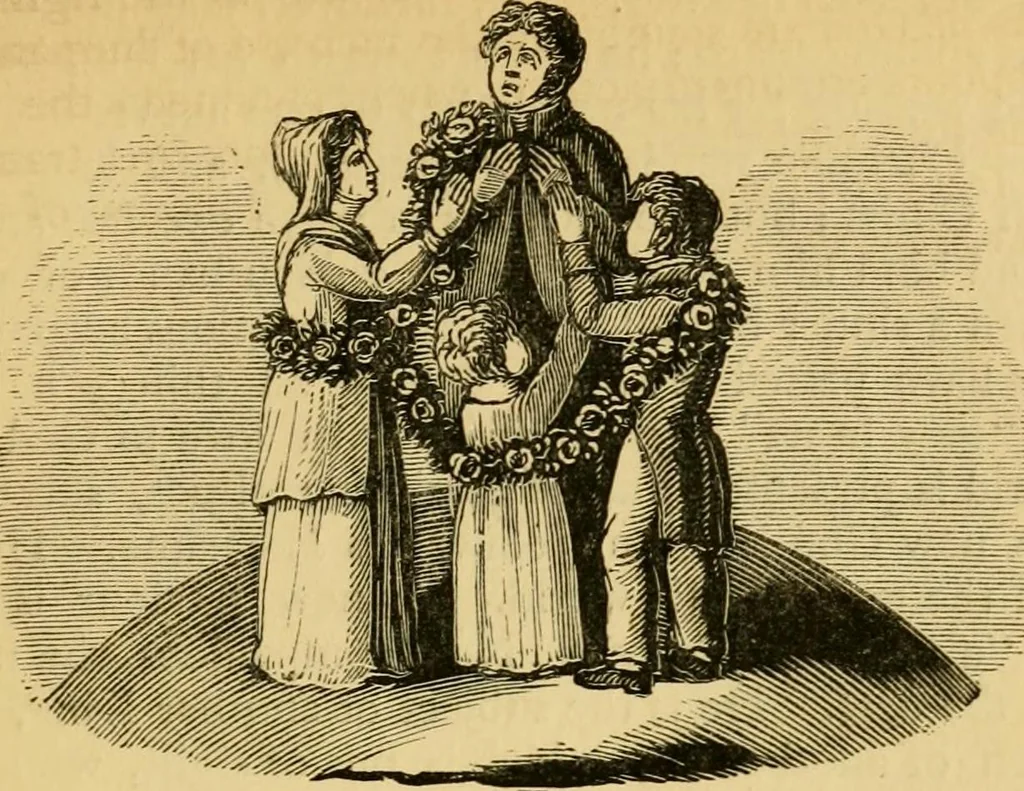 An illustration from Religious emblems and allegories : a series of engravings, with suitable letter-press, designed to illustrate divine truth, 1868, leaf 60