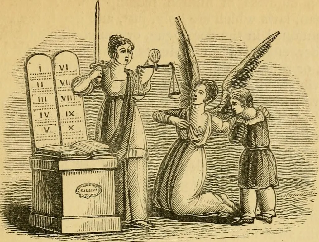 An illustration from Religious emblems and allegories : a series of engravings, with suitable letter-press, designed to illustrate divine truth, 1868, leaf 86