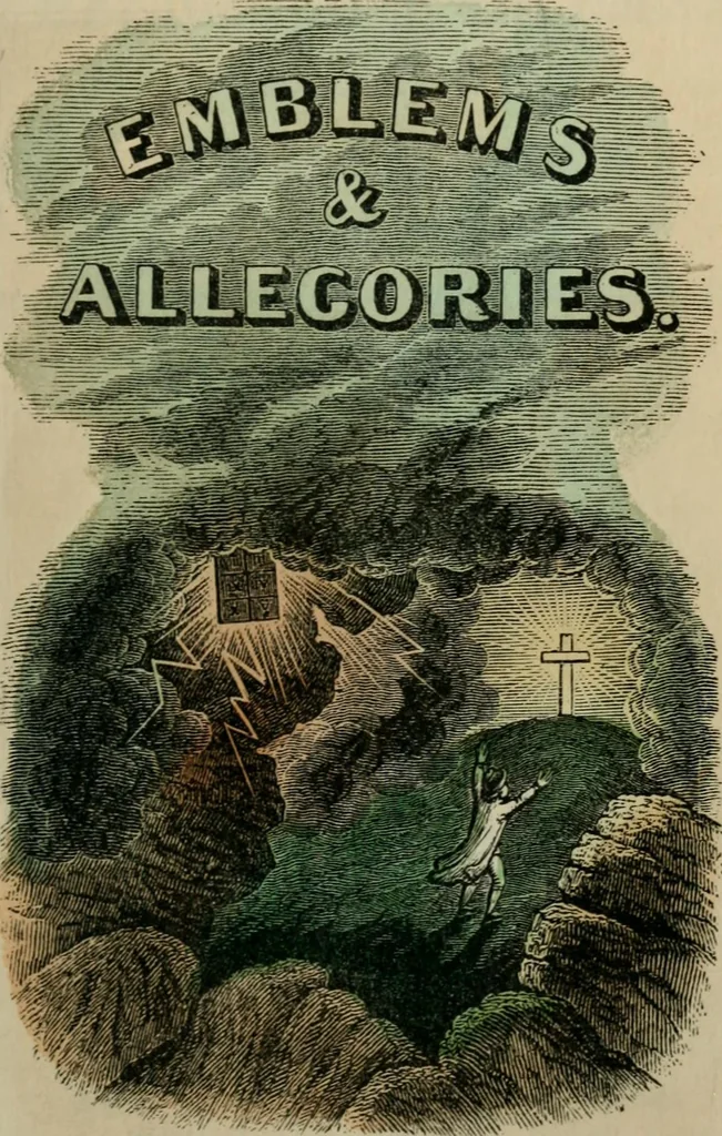 An illustration from Religious emblems : being a series of emblematic engravings, with written explanations, miscellaneous observations and religious reflections, designed to illustrate divine truth, in accordance with the cardinal principles of Christianity ; Religious allegories : being a series of emblematic engravings, with written explanations, miscellaneous observations, and religious reflections, designed to illustrate divine truth, in accordance with the cardinal principles of Christianity, 1851, leaf 10