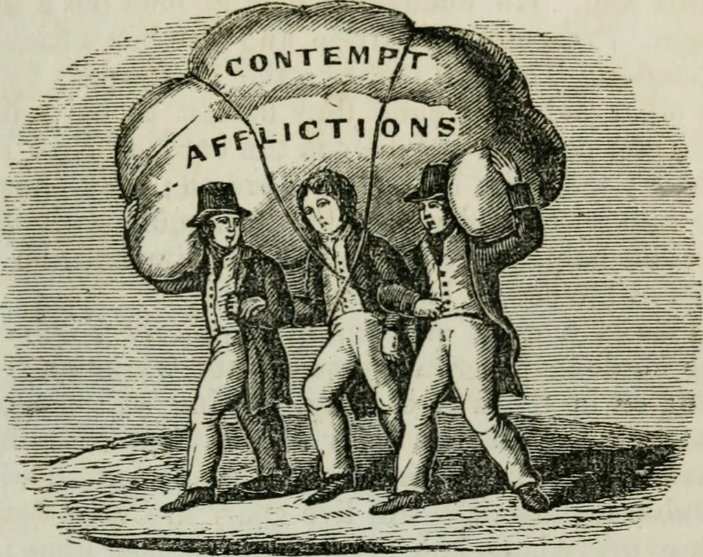 An illustration from Religious emblems : being a series of emblematic engravings, with written explanations, miscellaneous observations and religious reflections, designed to illustrate divine truth, in accordance with the cardinal principles of Christianity ; Religious allegories : being a series of emblematic engravings, with written explanations, miscellaneous observations, and religious reflections, designed to illustrate divine truth, in accordance with the cardinal principles of Christianity, 1851, leaf 102