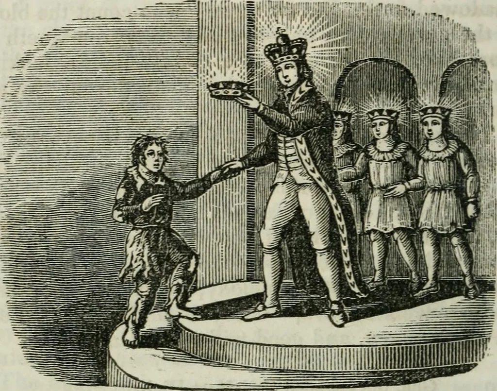An illustration from Religious emblems : being a series of emblematic engravings, with written explanations, miscellaneous observations and religious reflections, designed to illustrate divine truth, in accordance with the cardinal principles of Christianity ; Religious allegories : being a series of emblematic engravings, with written explanations, miscellaneous observations, and religious reflections, designed to illustrate divine truth, in accordance with the cardinal principles of Christianity, 1851, leaf 111