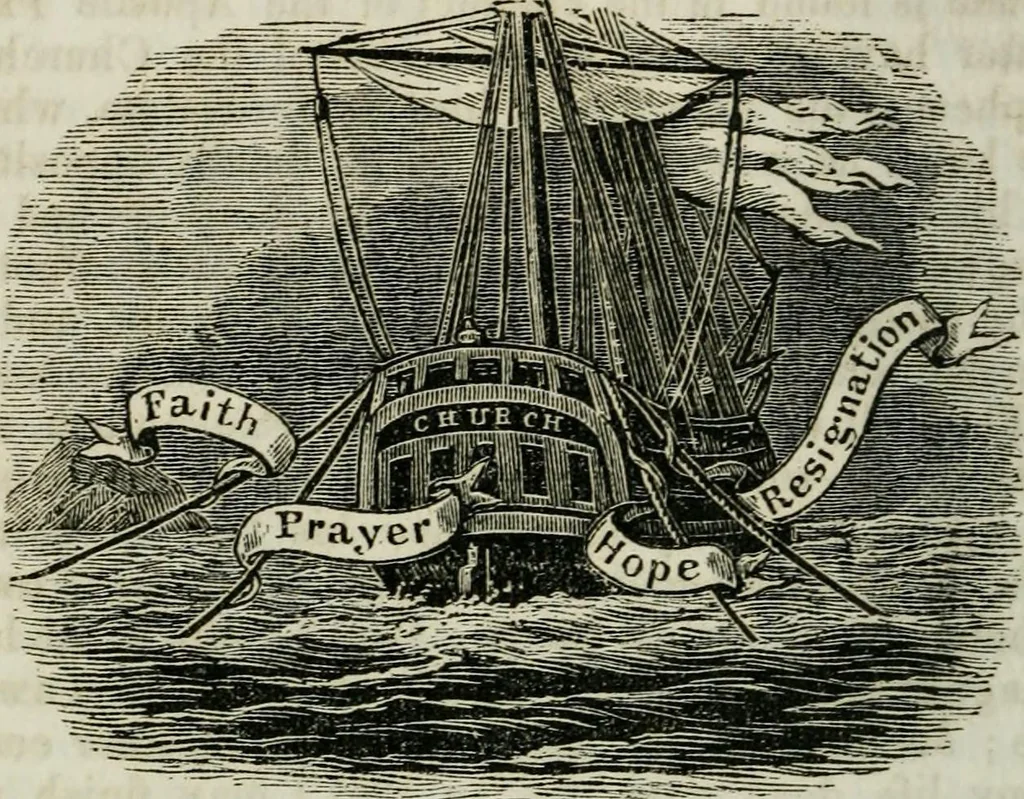 An illustration from Religious emblems : being a series of emblematic engravings, with written explanations, miscellaneous observations and religious reflections, designed to illustrate divine truth, in accordance with the cardinal principles of Christianity ; Religious allegories : being a series of emblematic engravings, with written explanations, miscellaneous observations, and religious reflections, designed to illustrate divine truth, in accordance with the cardinal principles of Christianity, 1851, leaf 165