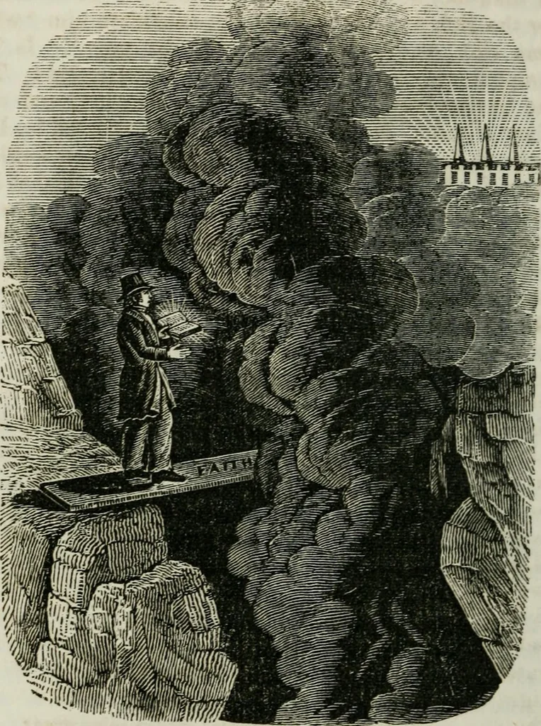 An illustration from Religious emblems : being a series of emblematic engravings, with written explanations, miscellaneous observations and religious reflections, designed to illustrate divine truth, in accordance with the cardinal principles of Christianity ; Religious allegories : being a series of emblematic engravings, with written explanations, miscellaneous observations, and religious reflections, designed to illustrate divine truth, in accordance with the cardinal principles of Christianity, 1851, leaf 183