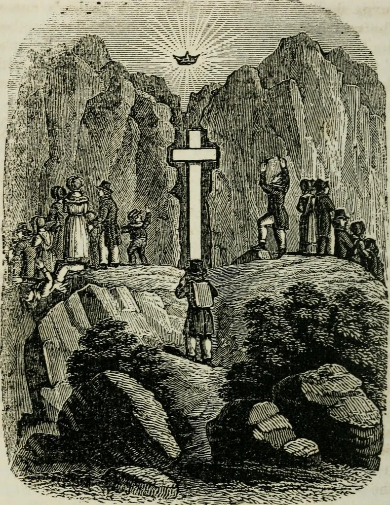 An illustration from Religious emblems : being a series of emblematic engravings, with written explanations, miscellaneous observations and religious reflections, designed to illustrate divine truth, in accordance with the cardinal principles of Christianity ; Religious allegories : being a series of emblematic engravings, with written explanations, miscellaneous observations, and religious reflections, designed to illustrate divine truth, in accordance with the cardinal principles of Christianity, 1851, leaf 213