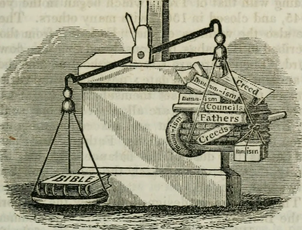 An illustration from Religious emblems : being a series of emblematic engravings, with written explanations, miscellaneous observations and religious reflections, designed to illustrate divine truth, in accordance with the cardinal principles of Christianity ; Religious allegories : being a series of emblematic engravings, with written explanations, miscellaneous observations, and religious reflections, designed to illustrate divine truth, in accordance with the cardinal principles of Christianity, 1851, leaf 30