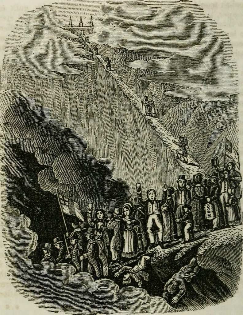 An illustration from Religious emblems : being a series of emblematic engravings, with written explanations, miscellaneous observations and religious reflections, designed to illustrate divine truth, in accordance with the cardinal principles of Christianity ; Religious allegories : being a series of emblematic engravings, with written explanations, miscellaneous observations, and religious reflections, designed to illustrate divine truth, in accordance with the cardinal principles of Christianity, 1851, leaf 309