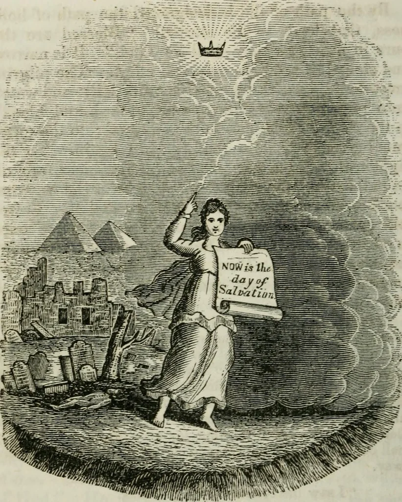 An illustration from Religious emblems : being a series of emblematic engravings, with written explanations, miscellaneous observations and religious reflections, designed to illustrate divine truth, in accordance with the cardinal principles of Christianity ; Religious allegories : being a series of emblematic engravings, with written explanations, miscellaneous observations, and religious reflections, designed to illustrate divine truth, in accordance with the cardinal principles of Christianity, 1851, leaf 315