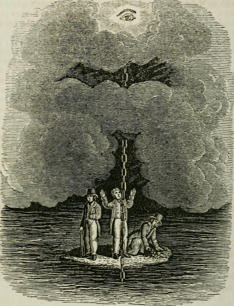 An illustration from Religious emblems : being a series of emblematic engravings, with written explanations, miscellaneous observations and religious reflections, designed to illustrate divine truth, in accordance with the cardinal principles of Christianity ; Religious allegories : being a series of emblematic engravings, with written explanations, miscellaneous observations, and religious reflections, designed to illustrate divine truth, in accordance with the cardinal principles of Christianity, 1851, leaf 321