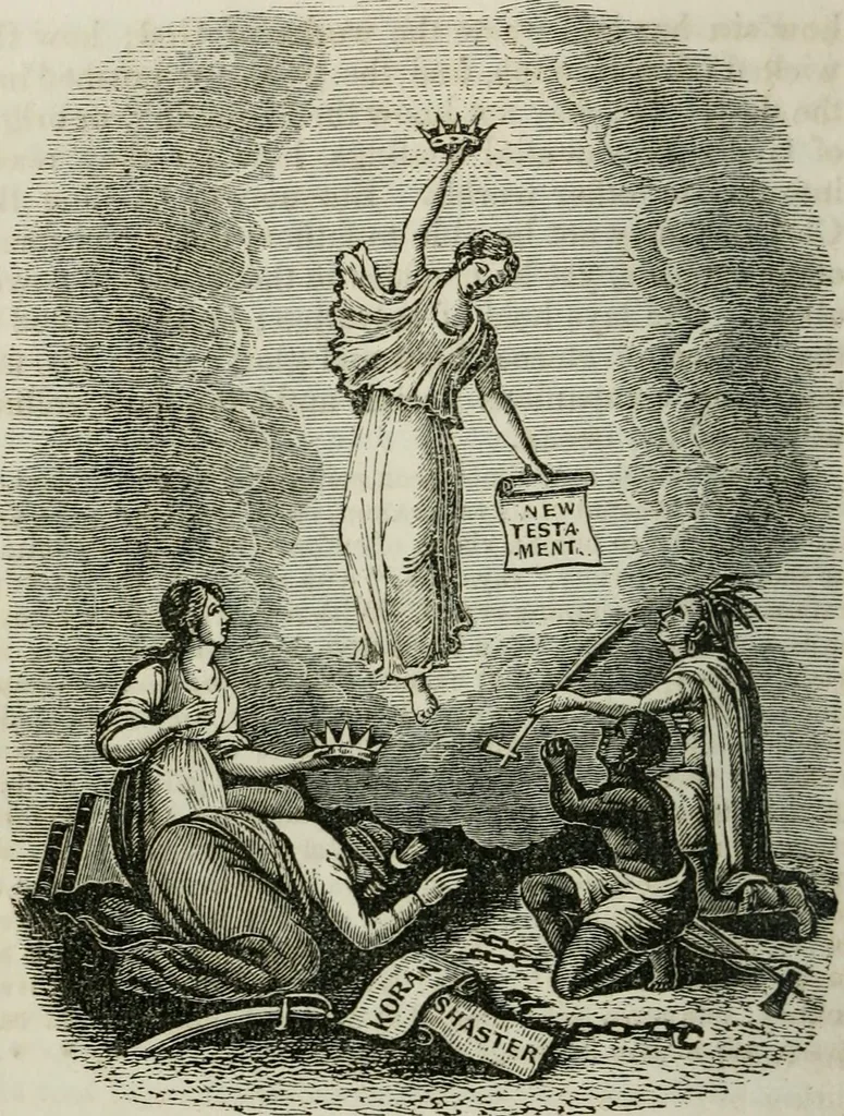 An illustration from Religious emblems : being a series of emblematic engravings, with written explanations, miscellaneous observations and religious reflections, designed to illustrate divine truth, in accordance with the cardinal principles of Christianity ; Religious allegories : being a series of emblematic engravings, with written explanations, miscellaneous observations, and religious reflections, designed to illustrate divine truth, in accordance with the cardinal principles of Christianity, 1851, leaf 327