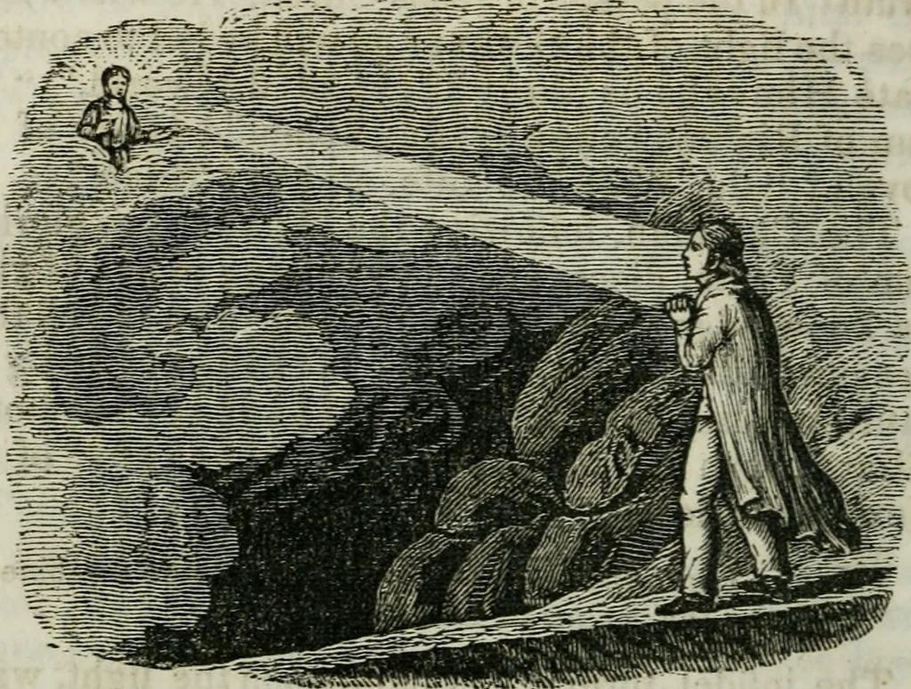An illustration from Religious emblems : being a series of emblematic engravings, with written explanations, miscellaneous observations and religious reflections, designed to illustrate divine truth, in accordance with the cardinal principles of Christianity ; Religious allegories : being a series of emblematic engravings, with written explanations, miscellaneous observations, and religious reflections, designed to illustrate divine truth, in accordance with the cardinal principles of Christianity, 1851, leaf 57